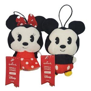 Hallmark Disney Small Stars Mickey & Minnie Plush Set of 2 NWT